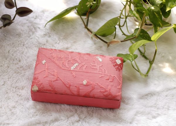 Coral Pink Hand Purse - Image 7