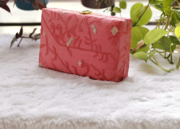 Coral Pink Hand Purse - Image 6