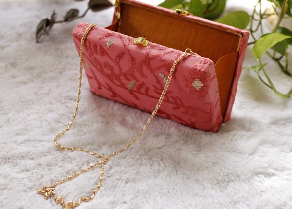 Coral Pink Hand Purse - Image 4