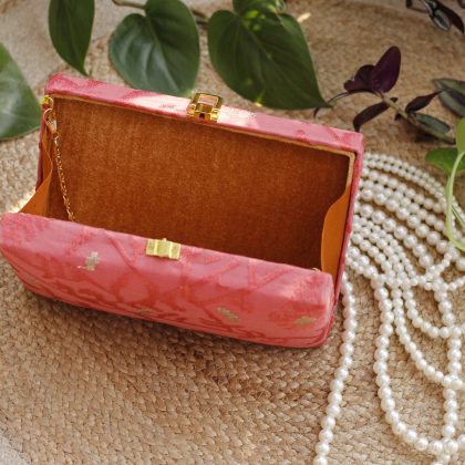 Coral Pink Hand Purse