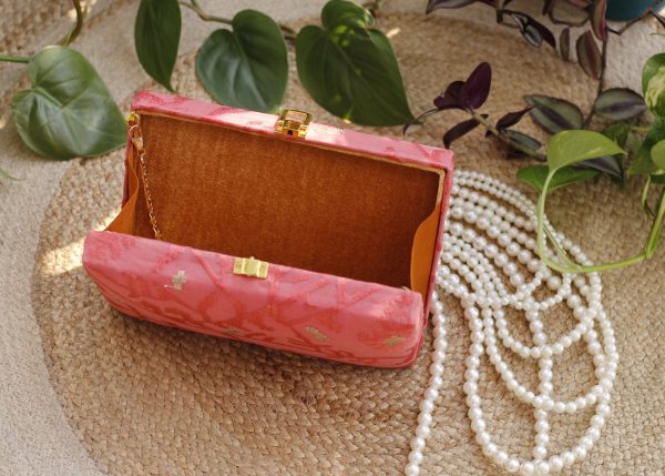 Coral Pink Hand Purse - Image 5