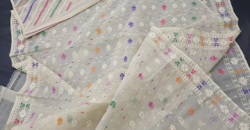 Off White Cotton Jamdani