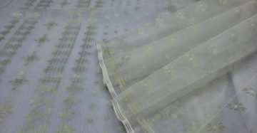 Golden White halfsilk Jamdani