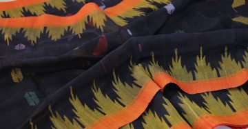 Black & shaded orange monipuri