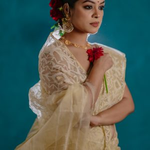 Off White exclusive Halfsilk Jamdani